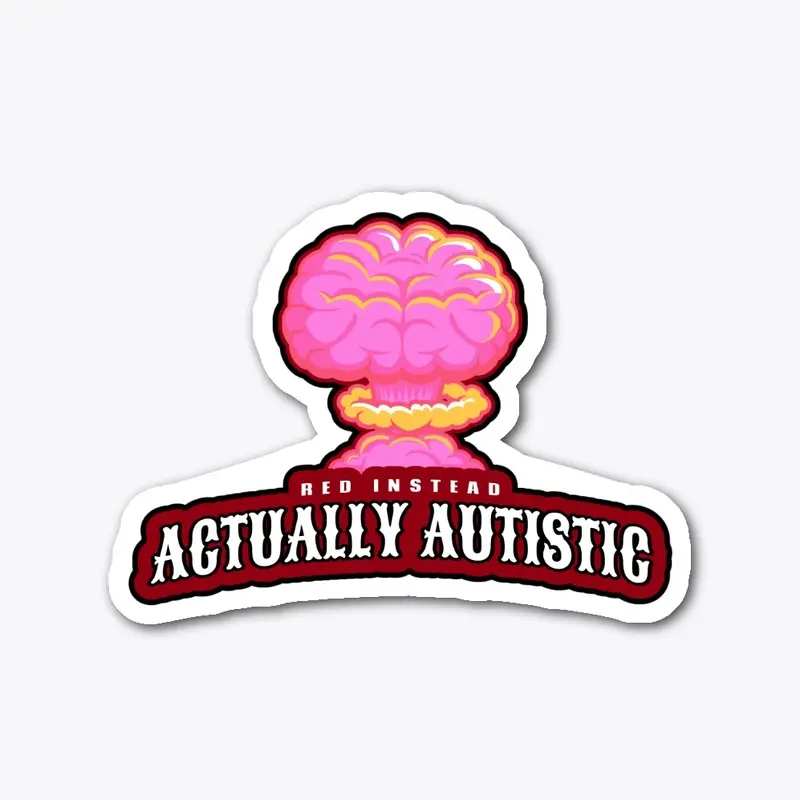 Red Instead Actually Autistic Sport Logo